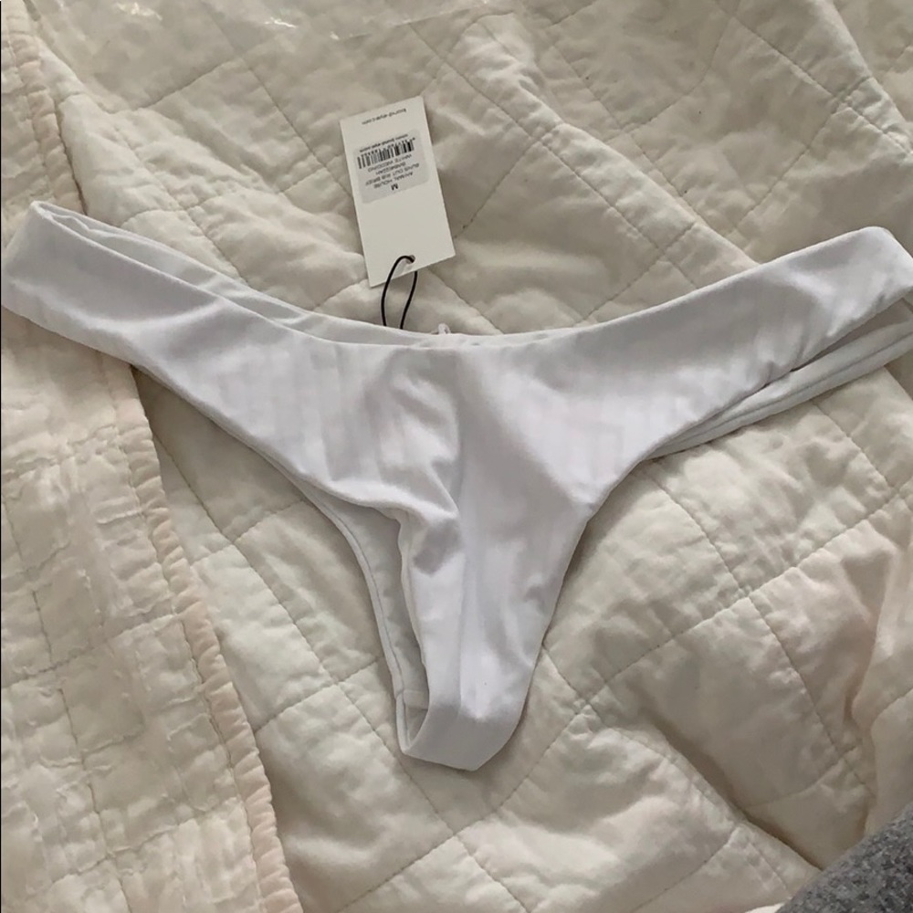 brand new never worn white bikini bottoms size M